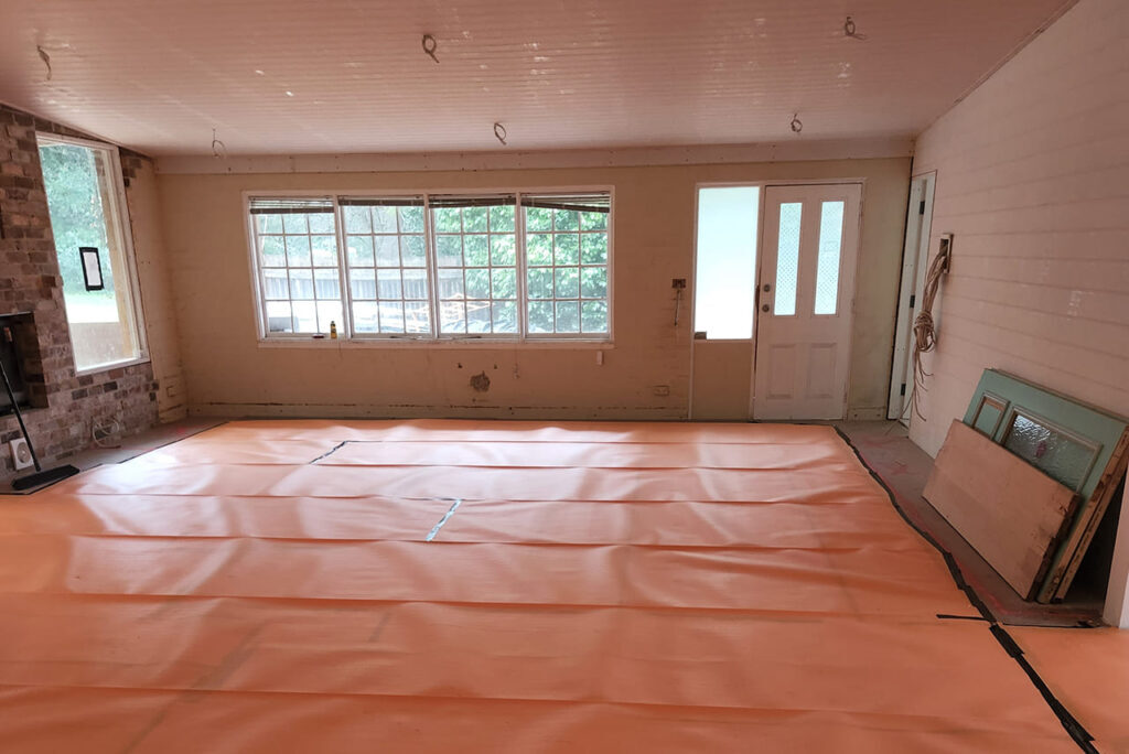 Living Room Underfloor Heating Installation